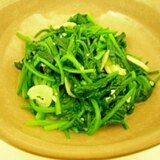 ほうれん草のにんにく塩糀炒め